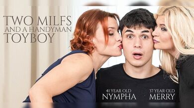 Mature.nl - Merry - Bruno Baxter - Nympha - Wild Threesome with 37 Year Old MILF Merry and 41 Year Old Redhead Nympha Lure Toyboy Handyman / 19.12.2025